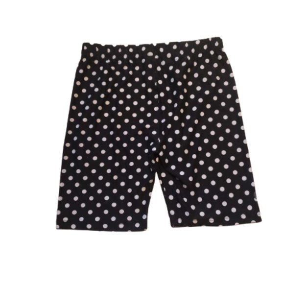 Sweetlegs black & white polka dot bike shorts NWT - Picture 3 of 10